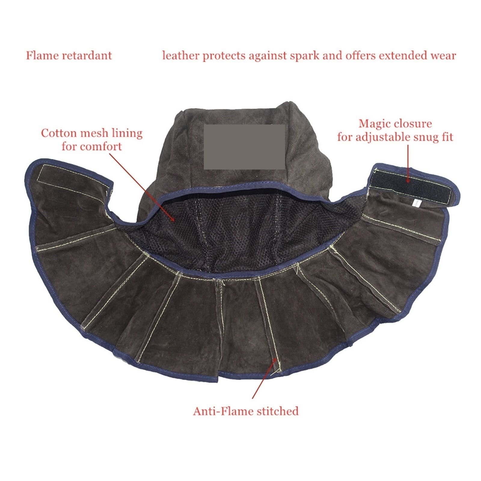 Professional Welding Hood Leather Weld Cap Spark Flame Retardant For Welder Helmet,Face Mask Shawl ,Great Choice