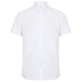 thumbnail image 1 of Henbury - Camisa de manga corta modelo Oxford para hombre (Blanco), 1 of 3