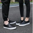 thumbnail image 4 of Men's Casual Slip - on Shoes with Round Toe - Breathable, Comfortable Artificial PU Leather Loafers for All Seasons, 4 of 18
