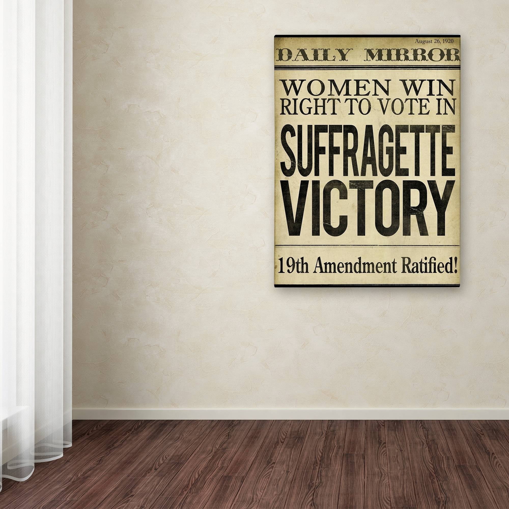 Trademark Fine Art "Women?s Right to Vote" Canvas Art by Color Bakery