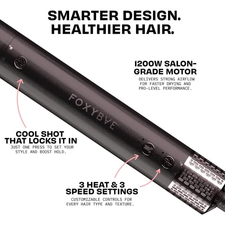 FoxyBae Black 2-in-1 Airflow Flat Iron Super Styler Pro+ – Air-Powered Styling, Lasting Results  main image 4