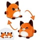 thumbnail image 2 of TeeCurtle | Plushmates | Zorro | Naranja | Feliz + Enojado | ¡El Peluche Reversible Que Se TeeTurtle TeeTurtle, 2 of 2
