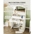 thumbnail image 5 of Vanity Desk with Large Lighted Mirror & Power Outlet, Makeup Vanity Table ,Drawers & Storage Cabinet, 5 of 7