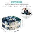 thumbnail image 5 of Wolf Travel Portable Square Decorative Box with Necklace Holder and Jewelry Organizer - Ideal for Rings, Earrings, Necklaces, Bracelets - Suitable for Girls and Women, 5 of 6