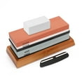 thumbnail image 1 of 400/1000 3000/8000 Grit Premium Whetstone Cut Sharpening Stone Set SharpenerNon Slip Base Cutter Sharpener, 1 of 8