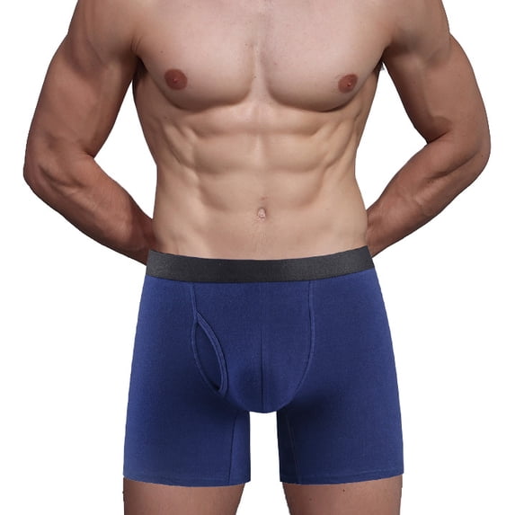 YAZI Men's 5 -Pack Boxer Briefs Cotton Spandex Stretchy Soft Tag Free Comfy Underwear