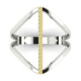 thumbnail image 2 of 0.1 ct Brilliant Round Cut Yellow Zircon 14k White Gold Statement Bridal Wedding Engagement Promise Anniversary Ring for Women size 10.5, 2 of 7
