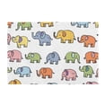 thumbnail image 2 of Toilet Rug Rectangle Bathroom Rugs Non-Slip Soft Plush Machine Washable Contour Bath Mat Elephants Line Art 24x16, 2 of 9