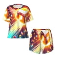 thumbnail image 4 of Lsque Geometry Dash Women's Short-Sleeved Pajama Set - 2 Piece Soft and Lightweight Sleepwear Set-Large, 4 of 9