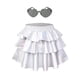 thumbnail image 1 of Falda metálica brillante con volantes y short incorporado para niñas Perfashion, 1 of 8