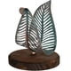 thumbnail image 1 of Servilletero moderno independiente, diseño de base de madera marrón de hoja de metal turquesa dorada, dispensador de pañuelos de mesa, organizador de almacenamiento de servilletas, 1 of 4