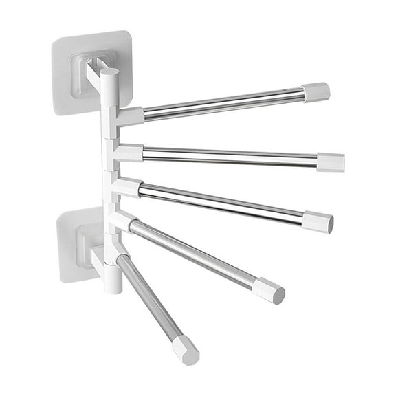 Wall Mounted Rotating Towel Rack | 180° Swing Arm Bathroom & Kitchen Storage Holder | Stainless Steel | 1-Pack