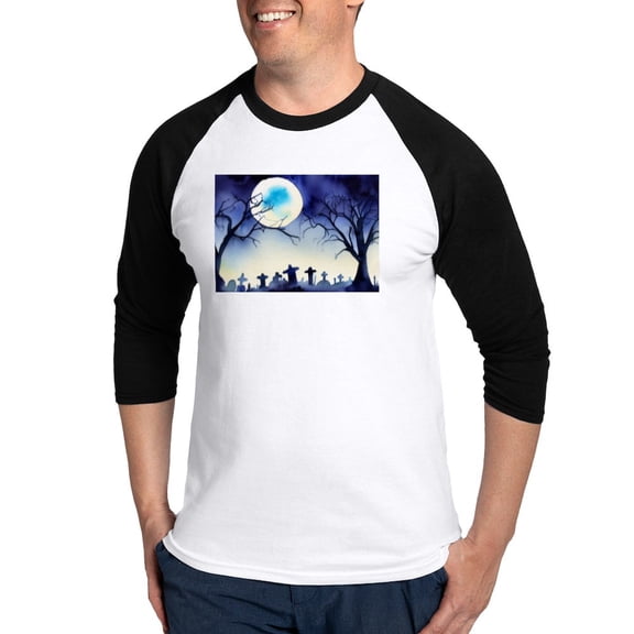 CafePress - Watercolor Halloween Night - Cotton Baseball Jersey, 3/4 Raglan Sleeve Shirt