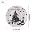 thumbnail image 3 of Uxgjfwu Christmas Disposable Plates, Holiday Themed Party Tableware, Festive Pattern Paper Plates for Gatherings, Events, Family Celebrations, 3 of 6