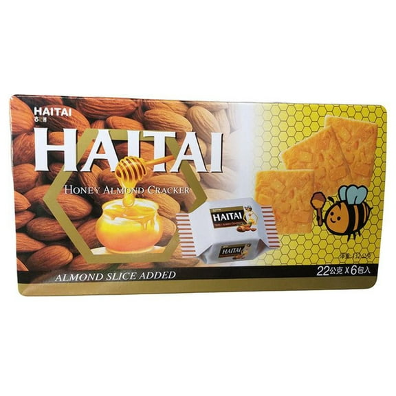 Haitai - Honey Almond Crackers, 4.66 Ounces, (1 Box)