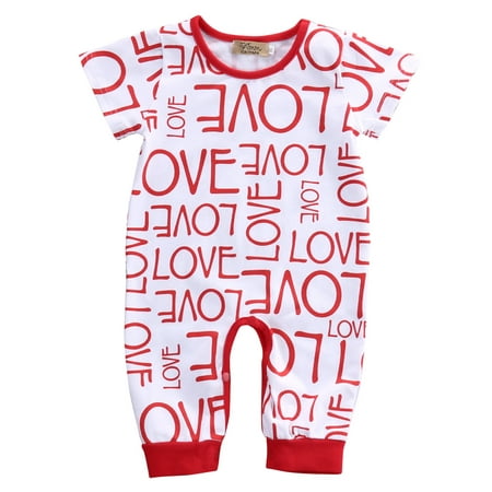 

Infant Baby Girl LOVE Romper Jumpsuit Bodysuit Outfit Kids Clothes Valentine s Day