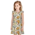 thumbnail image 1 of Balery Autumn Pumpkins Leaves Camisón de princesa para niñas, pijama de algodón con mangas abullonadas, suave y bonito.-XX-Large, 1 of 6