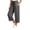 Black, variant on Womens Gingham Barrel Capri Pants Plaid Palazzo Trousers Harem Pants Pockets Summer Beach Vacation Red XXL(XXL)
