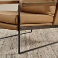 thumbnail image 2 of Art Leon Mid Century Accent Chairs Leather Metal Lounge Chair for Living Room,Khaki, 2 of 6
