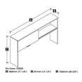 thumbnail image 3 of Bestar Pro-Linea Hutch en Blanc, 3 of 3
