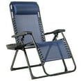 thumbnail image 4 of Gymax 2PCS Folding Zero Weighted Lounge Chair Recliner w/ Cup Holder Pillow Blue, 4 of 8
