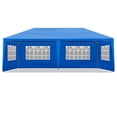 thumbnail image 6 of EDOEMSE 10x20 Outdoor Tent Canopy, Outdoor Party Tent with 6 Removable Sidewalls, UV Resistant Waterproof Canopy Tent for Outdoor Events, Patio Backyard, Blue, 6 of 15