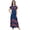 Navy Blue, variant on Bimba Women's Sleeve Maxi Dress Floral Printed Georgette Summer Wear-8