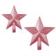 thumbnail image 2 of EeaseMX 2 piezas de decoración para árbol de Navidad, estrella rosa brillante, adorno de plástico para copa de árbol (rosa, 15 cm y 20 cm), 2 of 7