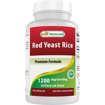 Best Naturals Red Yeast Rice 1200mg Per Serving 240 Capsules - Premium Formula - 3rd Party Lab Tested