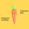 thumbnail image 3 of Yippzo Carrot Recording Pen,Kids Carrot Voice Recorder Kit Ballpoint Pen Writing Tool with Playback Feature for Learning, 3 of 7