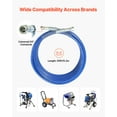 thumbnail image 2 of VEVOR 50ft Airless Paint Sprayer Hose, 1/4 in Universal Airless Paint Spray Hose, 4350 PSI High Pressure Flexible Airless Sprayer Hose, Multi-Layer Reinforced Steel Wire Braid Hose for Paint Sprayer, 2 of 9