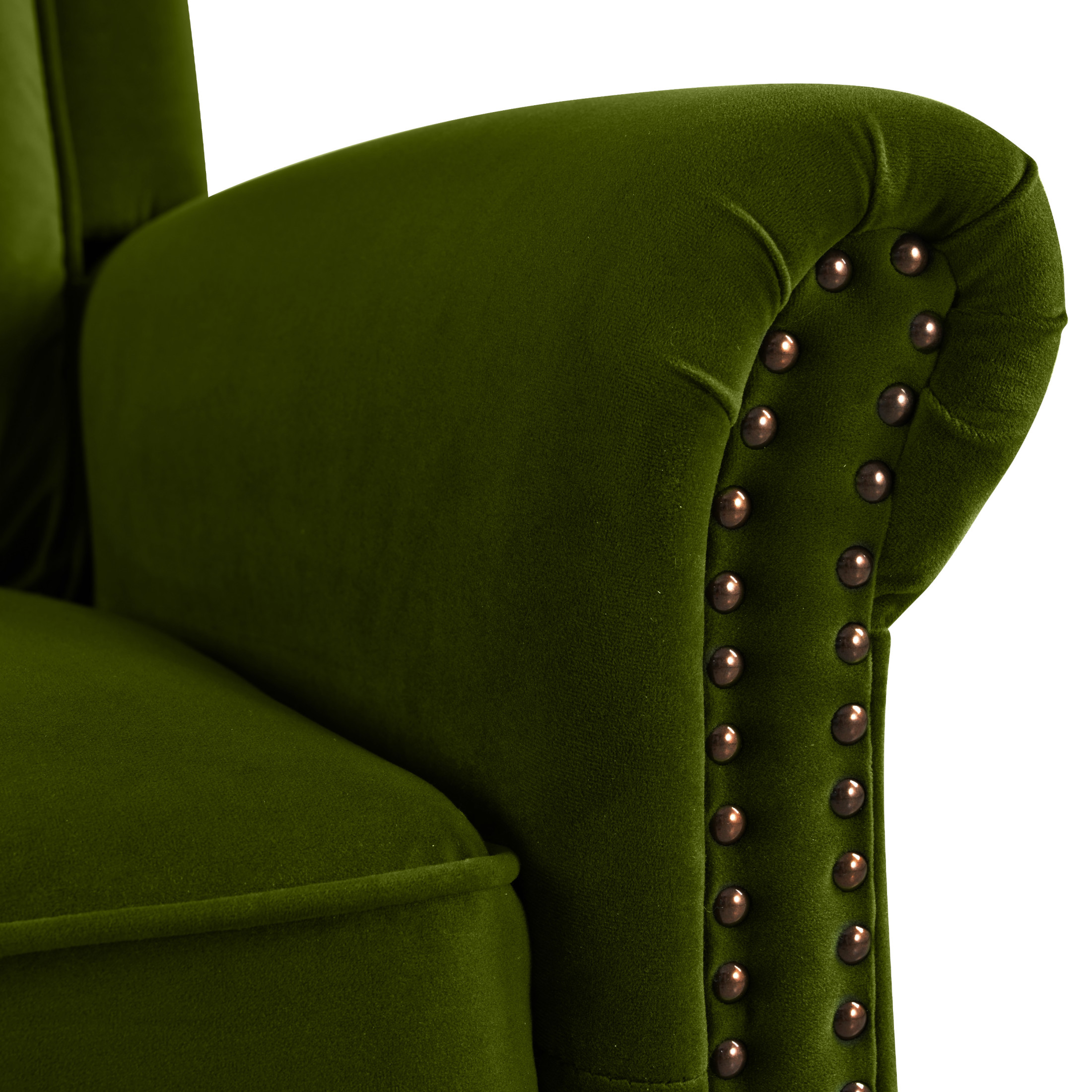 Christopher Knight Home Elegant Velvet 360° Swivel Recliner with Nailhead Accents and Adjustable Design, Green