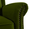 thumbnail image 4 of Christopher Knight Home Elegant Velvet 360° Swivel Recliner with Nailhead Accents and Adjustable Design, Green, 4 of 12