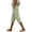 Green, variant on Zynoxe Womens Capri Pants Summer Solid Color Elastic Waist Drawstring Peasant Gauze Cropped Pants with Pockets Cotton Linen Straight Lounge Pants Dark Blue S