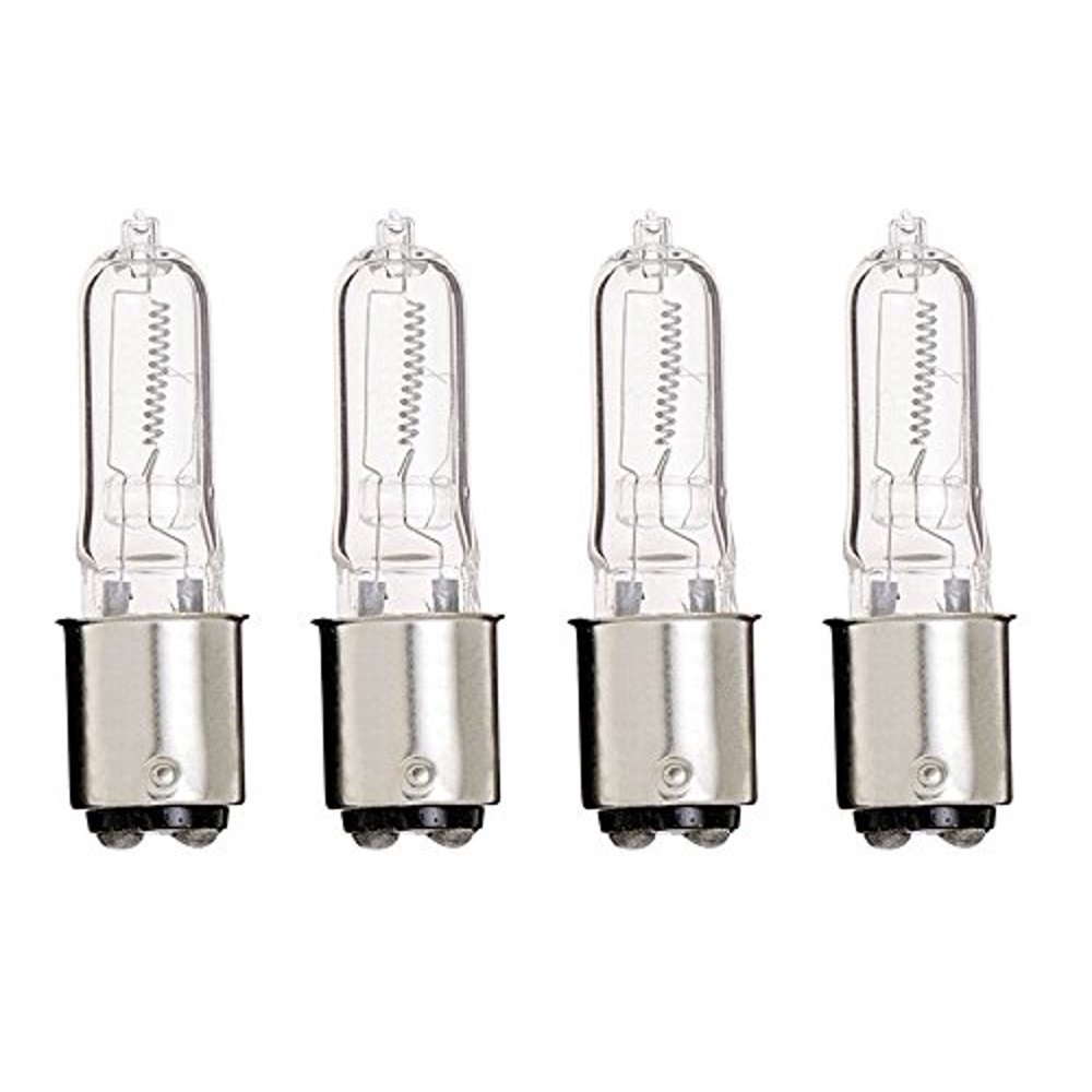 Sterl Lighting Pack Of 4 T4 JD Type Night Light Bulb Halogen Bulb, 75 Watt, 120 V, BA15D Base