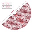 thumbnail image 3 of Cauagu 36" Christmas Tree Skirt Orchids Flowers Pattern Christmas Tree Decorations Tree Mat for Xmas Decorations Occasion Holiday Home Decor -36", 3 of 7