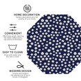 thumbnail image 3 of Honeii Daisies Flowers print Leather Coaster Set of 4, ideal for safeguarding your furniture from drinks spills and effortless cleanup-Octagon, 3 of 6