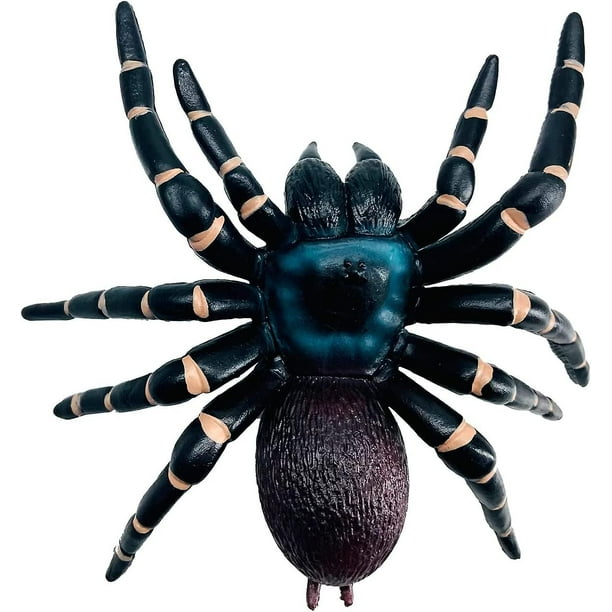 Araña realista gigante, araña falsa, modelo de acción de araña, figuras de juguete de insectos realistas, accesorios de broma de Halloween, suministros para fiestas