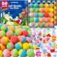 thumbnail image 1 of Bombas de baño CLOUQUAR de 50 unidades para niños con juguetes sorpresa que brillan en la oscuridad, 1 of 7