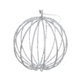thumbnail image 1 of Adorno colgante para árbol de Navidad, decoración navideña, purpurina decorativa, fiesta Bola de plata, 1 of 9