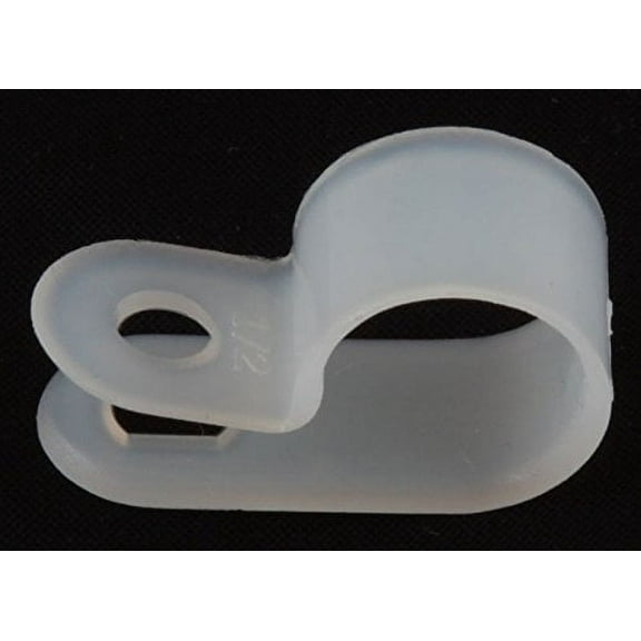 3/8" White Nylon Cable Clamps - (pack of 100)