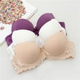 thumbnail image 2 of Wuffmeow Women Push Up Lace Beauty Bra Breast Underwear Adjustment Support Bras, 2 of 3