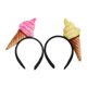 thumbnail image 1 of 2 diademas de helado, diadema decorativa de tela, accesorio estético para el cabello., 1 of 7