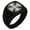 Black, variant on Stainless Steel Pattee Iron Cross Circlet Chevron Pattern Biker Style Polished Ring