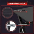 thumbnail image 4 of Computer Gaming 35.2" Student PC Writing Desk Extra Large Modern Ergonomic Racing Style Table Workstation Carbon Fiber Cup Holder Headphone Hook, 4 of 7