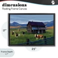 thumbnail image 4 of Stupell Industries Farmhouse Grazing Cattle at Solitary Cabin Black Floating Frame Canvas Art, 25 x 17, by Renel Peters, 4 of 8