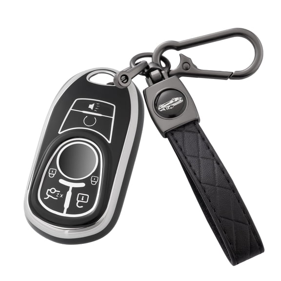 Key Fob Cover with Keychain for Buick Enclave 2018-2021 The TPU car key cover perfectly for Buick Key Fob Cover, Full Protection Key Case Shell Compatible with Buick Encore Enclave Lacrosse Envision