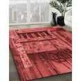 thumbnail image 3 of Ahgly Company Tapis Rectangulaire Rouge Lavable en Machine, 6 Pieds x 9 Pieds, 3 of 7