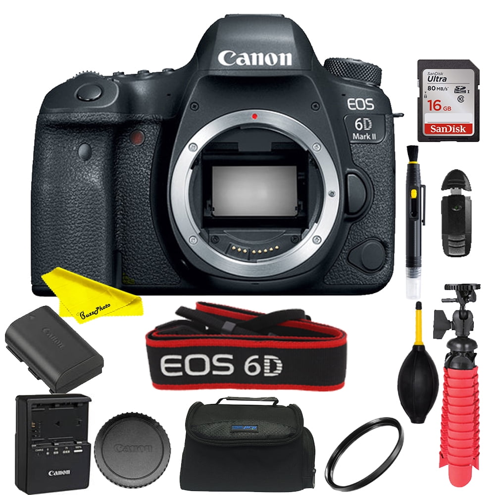 CANON EOS 6D Mark II full frame 26.2 MP DSLR Camera(Body only + BuzzPhoto Intermediate Bundle