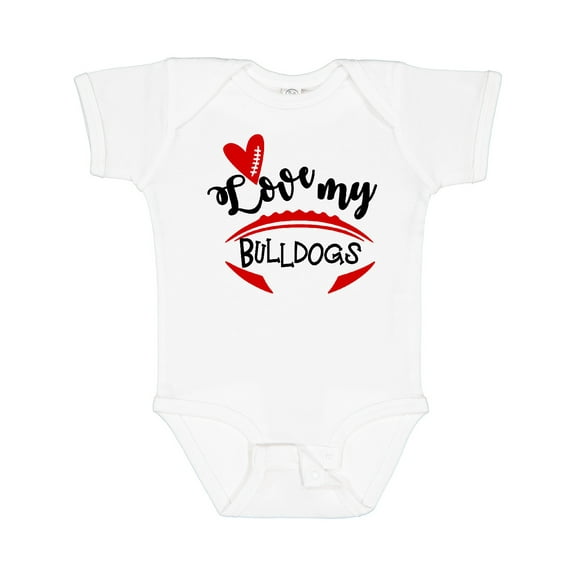 Inktastic Love My Bulldogs Football Boys or Girls Baby Bodysuit